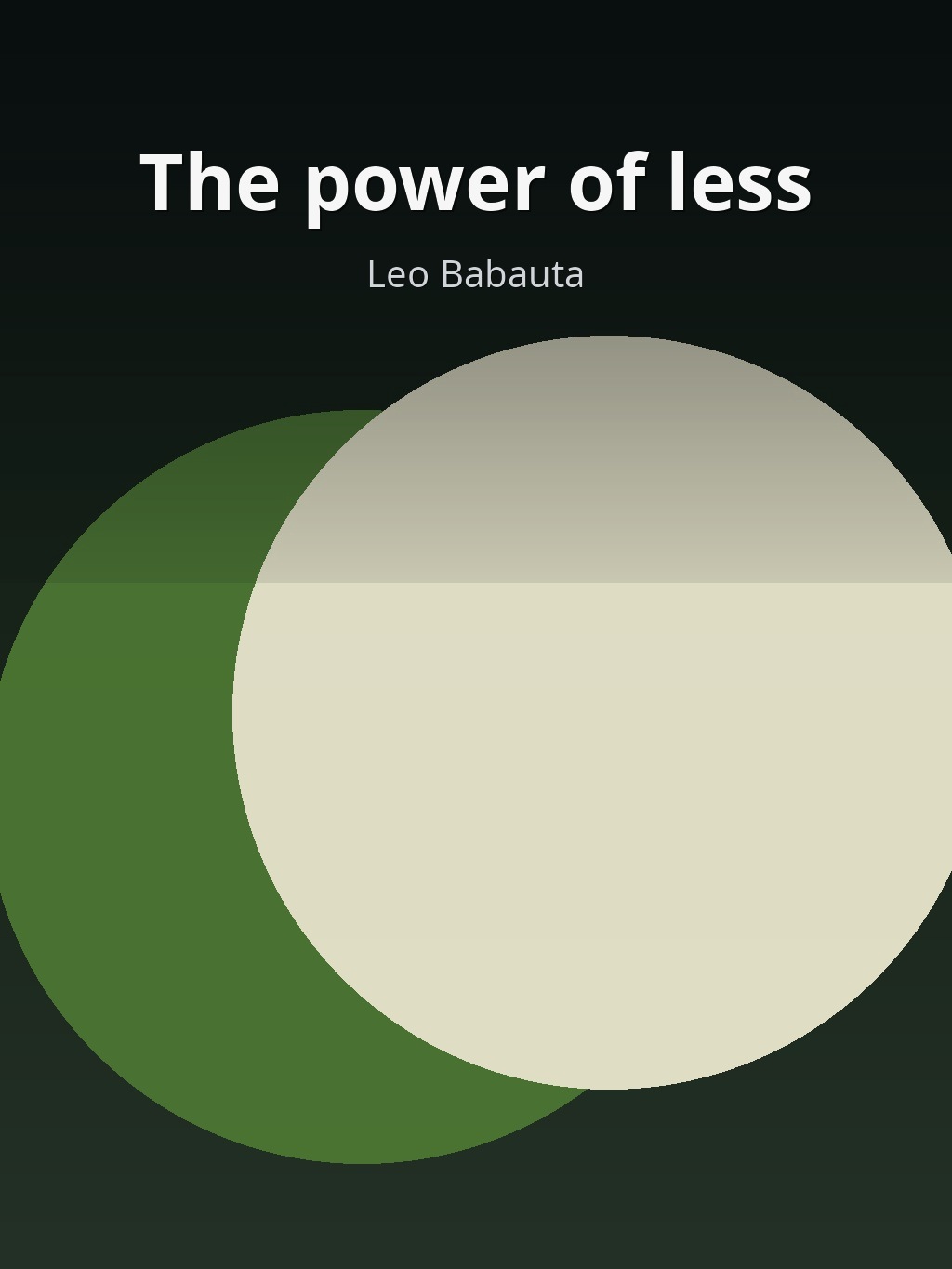 The power of less by Leo Babauta book cover