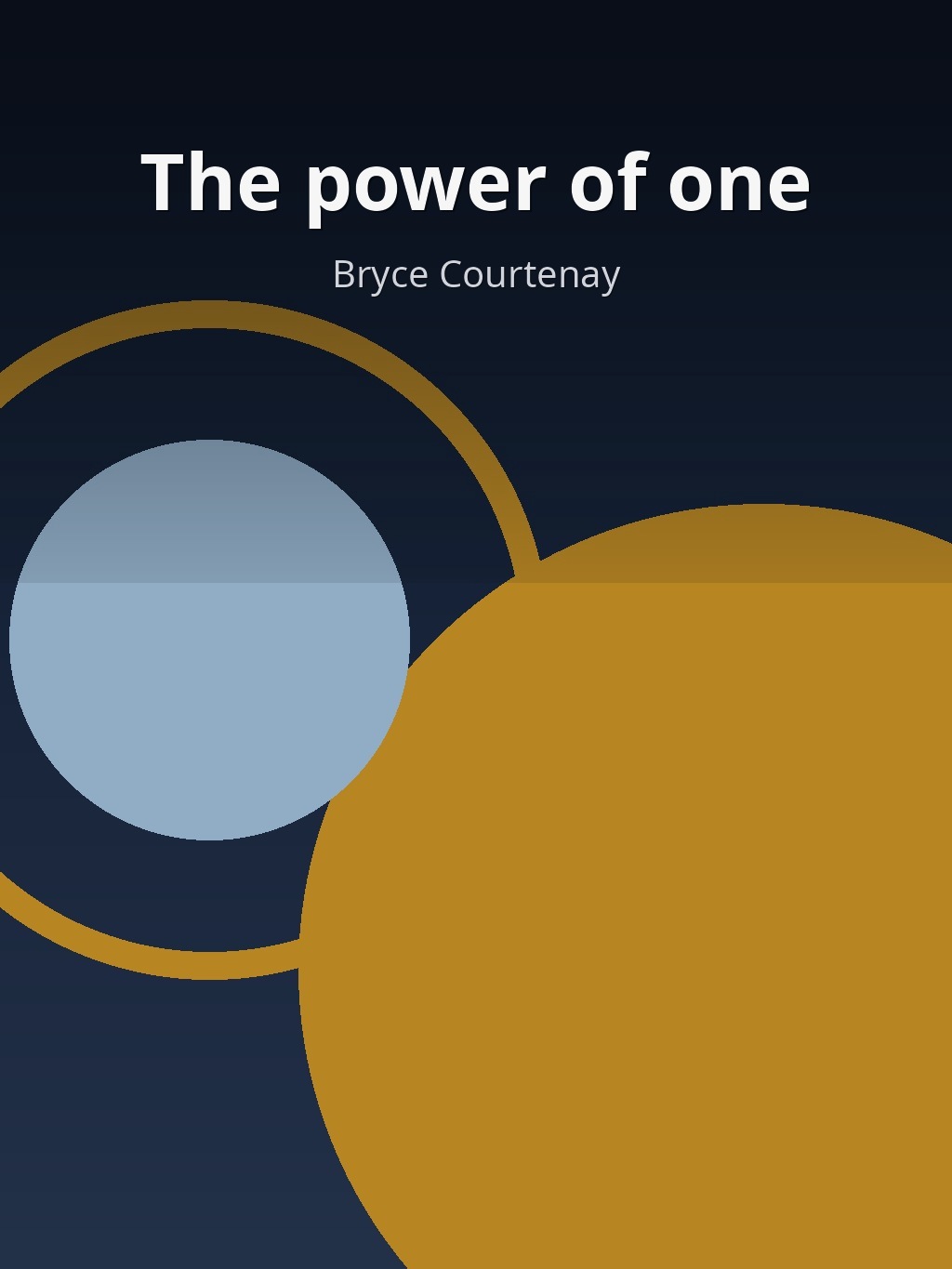 The power of one by Bryce Courtenay book cover