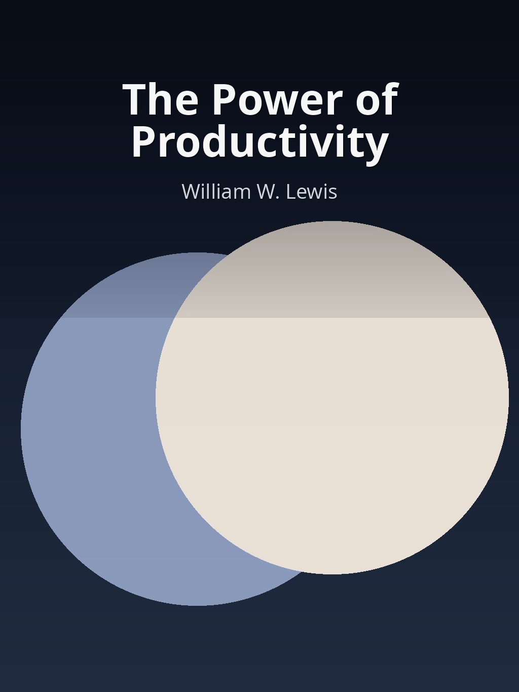The Power of Productivity by William W. Lewis book cover