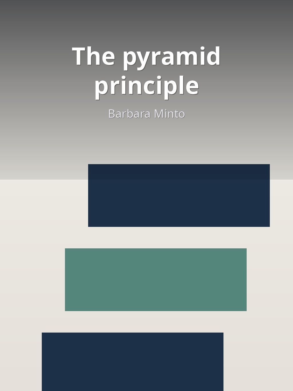 The pyramid principle by Barbara Minto book cover