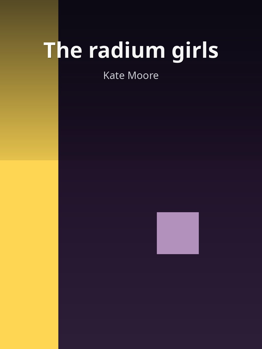 The radium girls by Kate Moore book cover