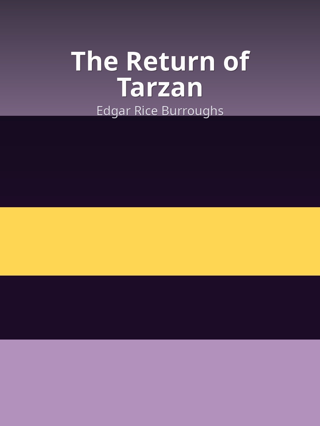 The Return of Tarzan by Edgar Rice Burroughs book cover