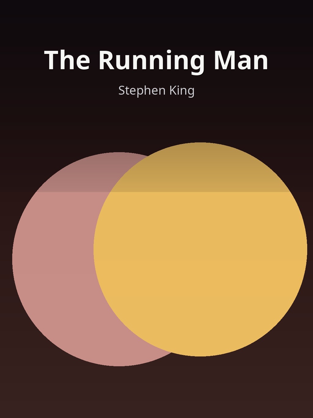The Running Man by Stephen King book cover