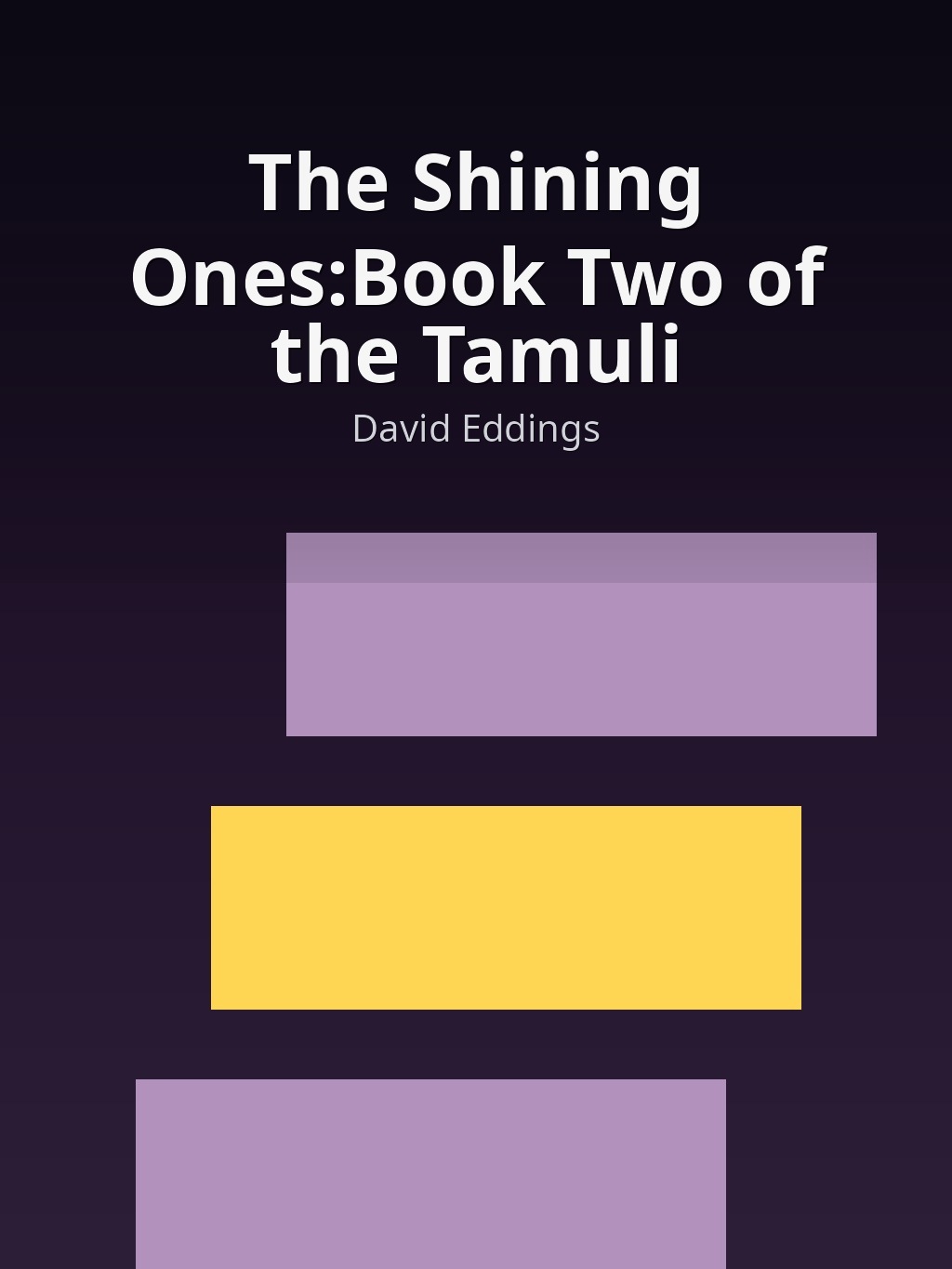The Shining Ones:Book Two of the Tamuli by David Eddings book cover
