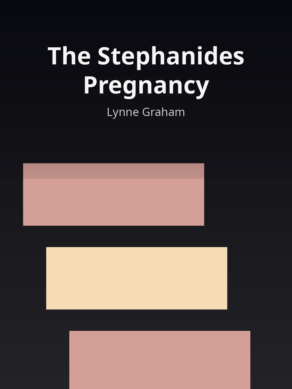 The Stephanides Pregnancy by Lynne Graham book cover