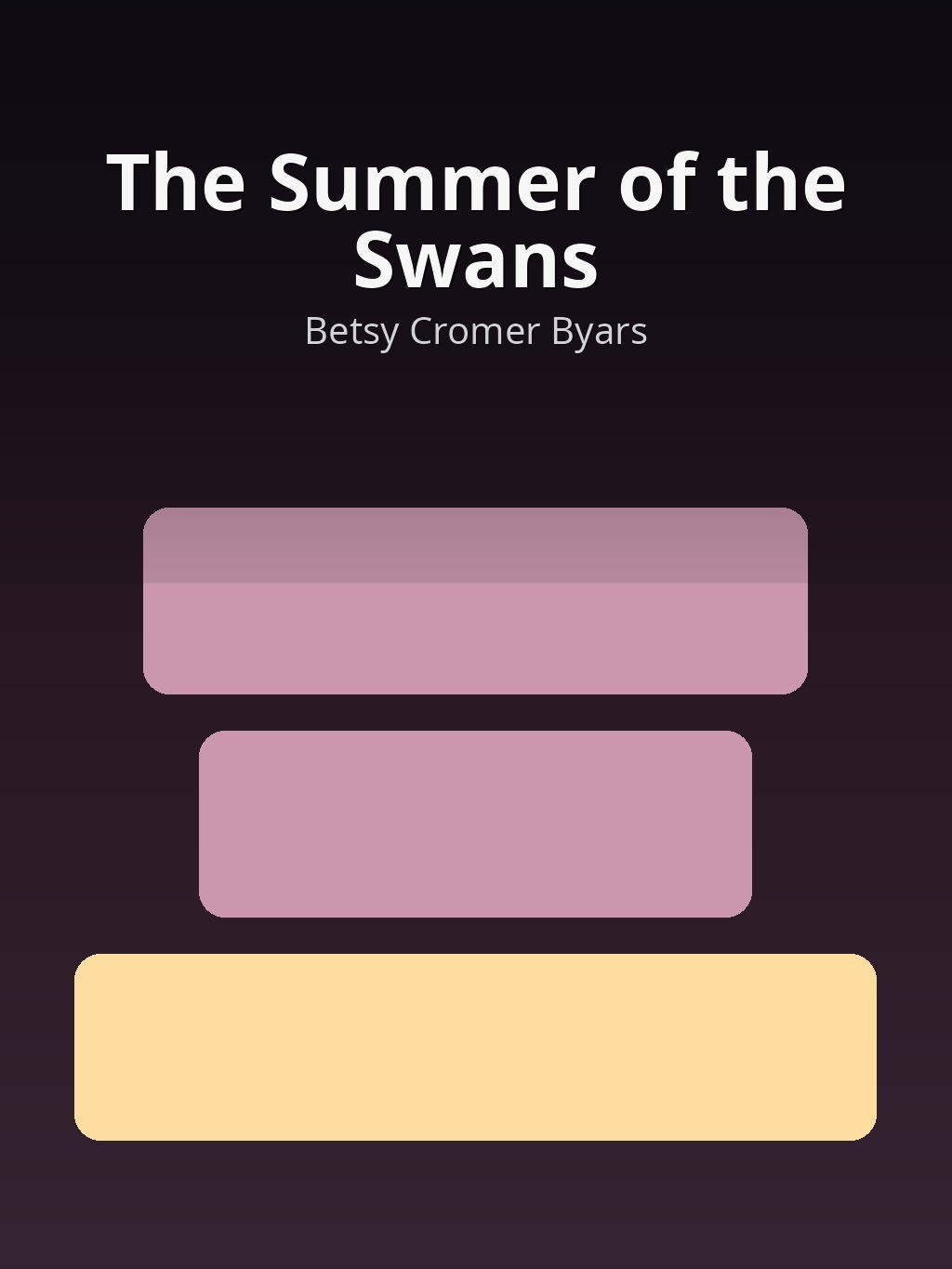 The Summer of the Swans by Betsy Cromer Byars book cover