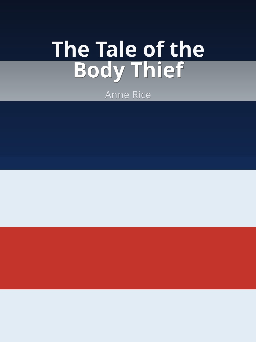 The Tale of the Body Thief by Anne Rice book cover