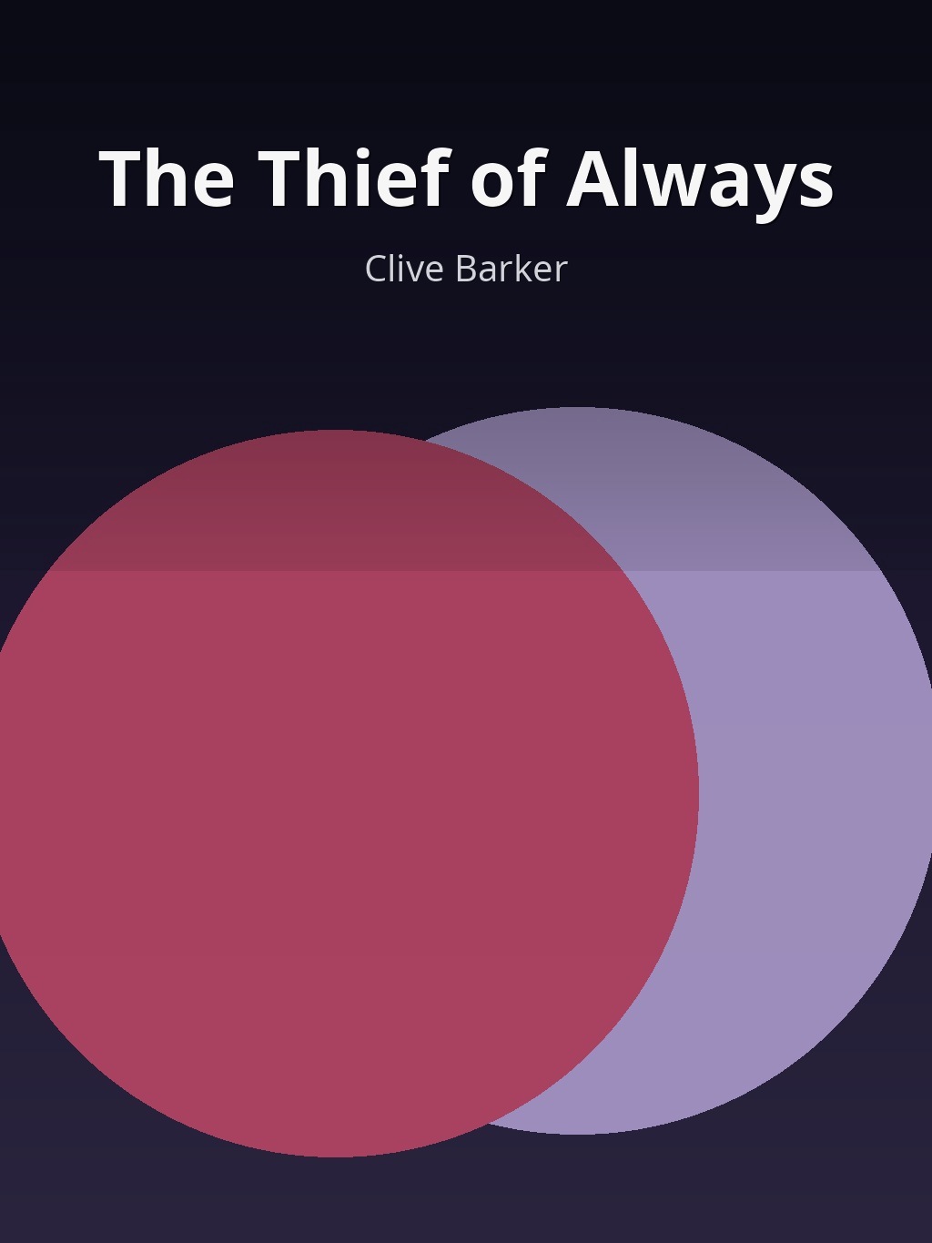 The Thief of Always by Clive Barker book cover