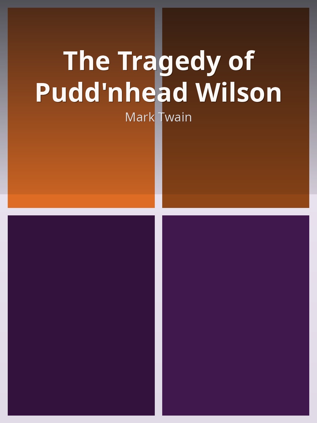 The Tragedy of Pudd'nhead Wilson by Mark Twain book cover