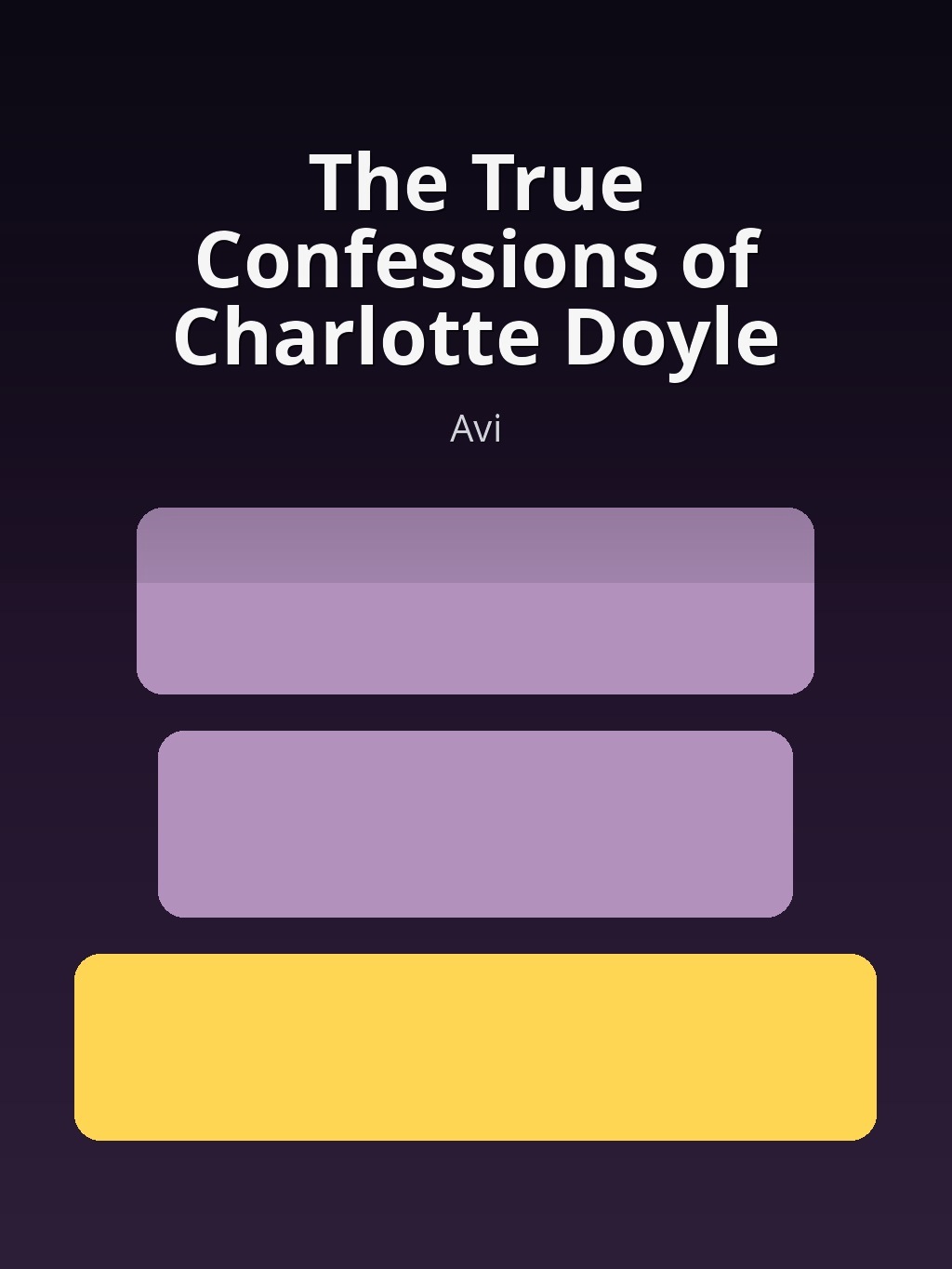 The True Confessions of Charlotte Doyle by Avi book cover