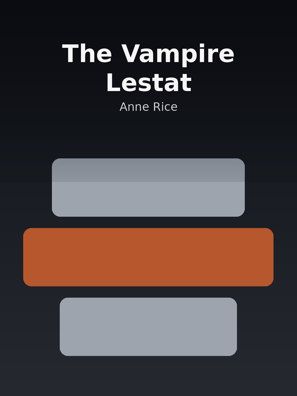 The Vampire Lestat by Anne Rice book cover