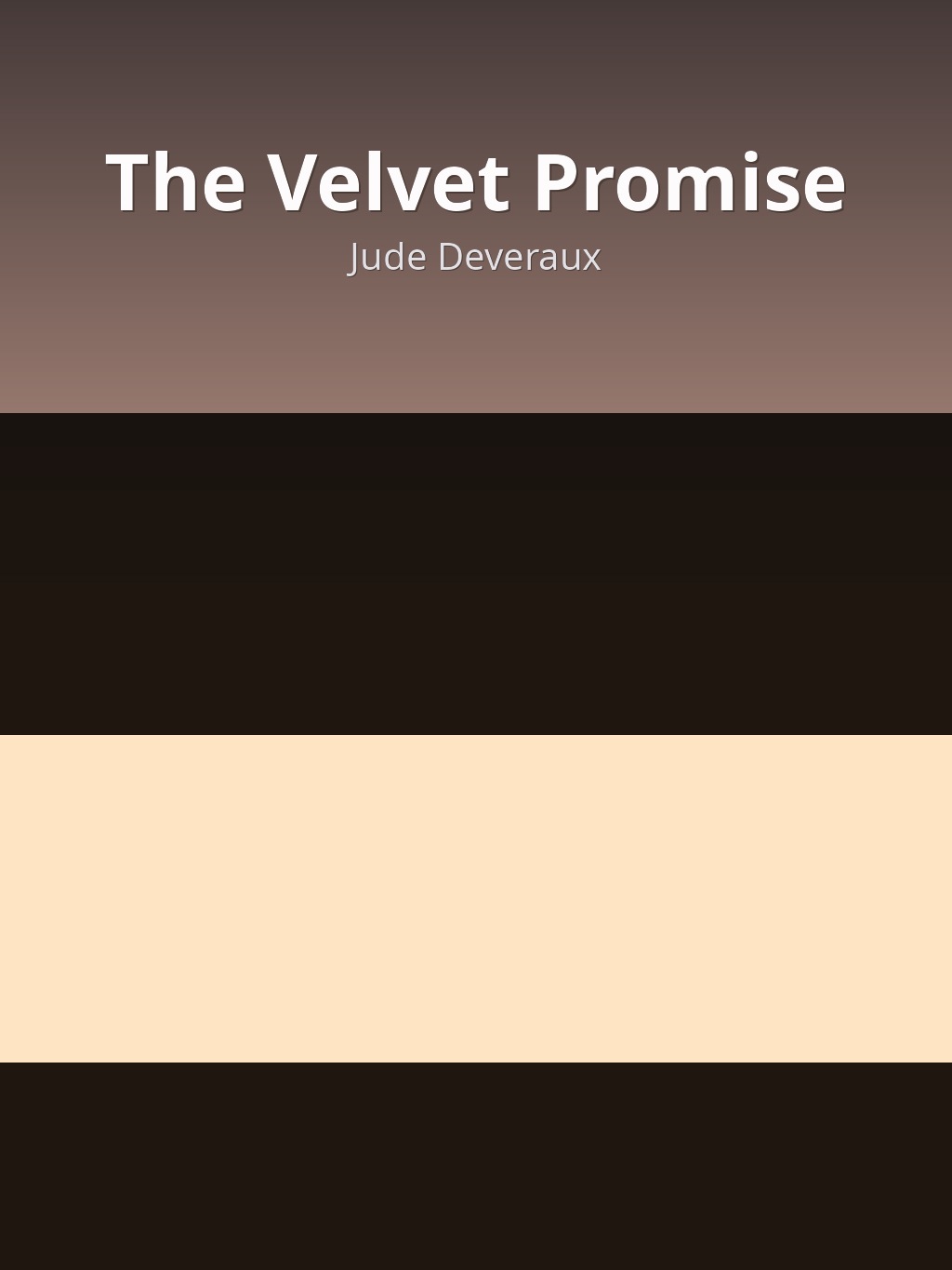 The Velvet Promise by Jude Deveraux book cover