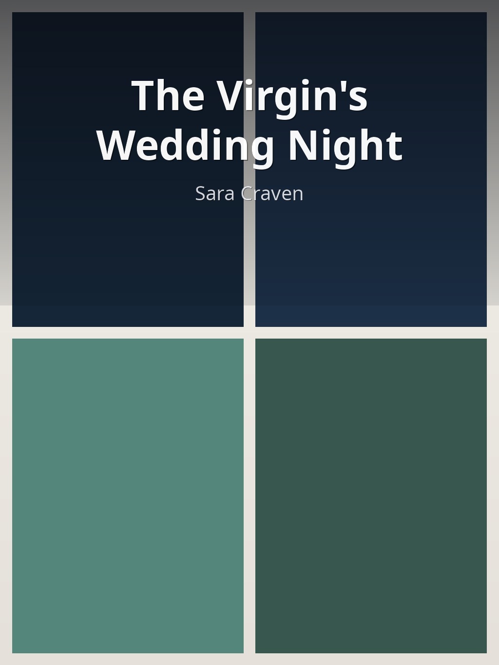 The Virgin's Wedding Night by Sara Craven book cover