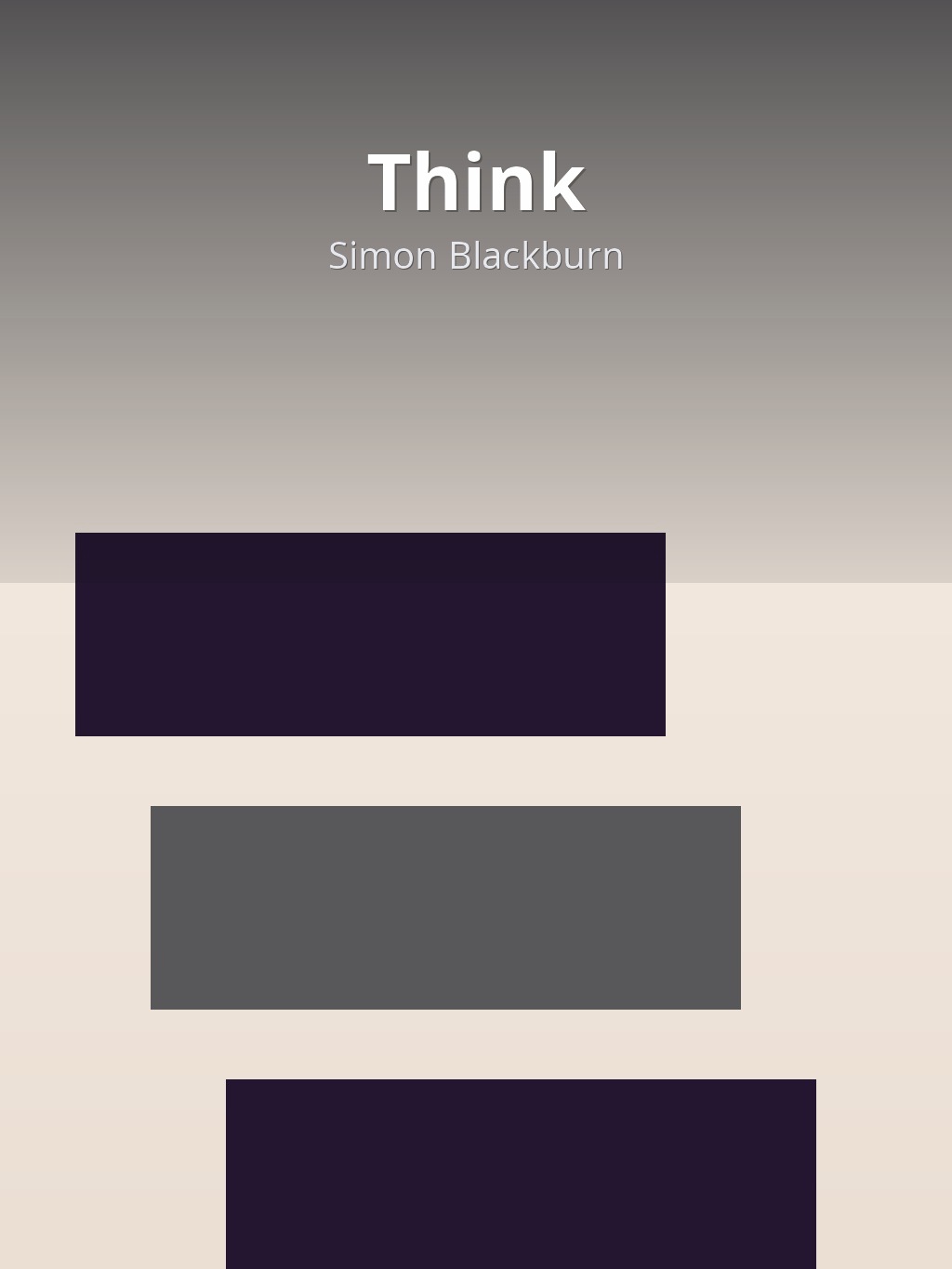 Think by Simon Blackburn book cover