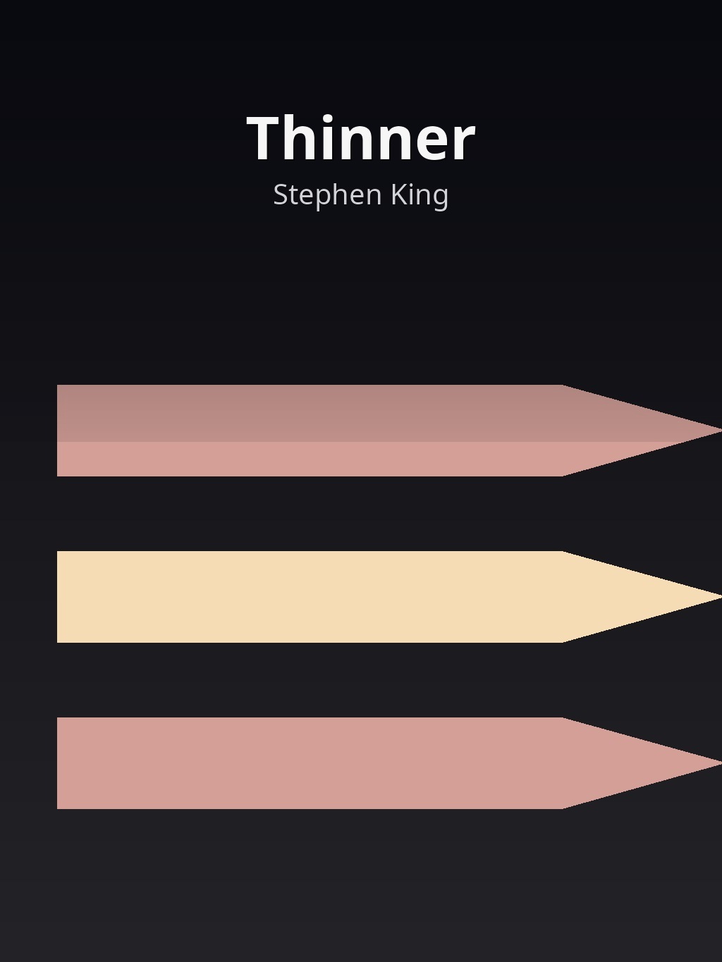 Thinner by Stephen King book cover