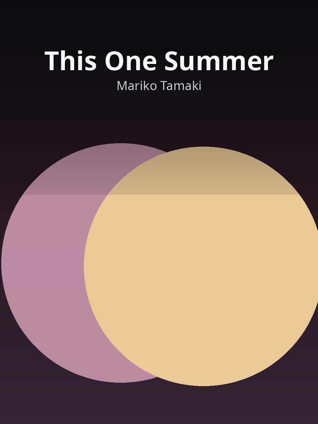 This One Summer by Mariko Tamaki book cover