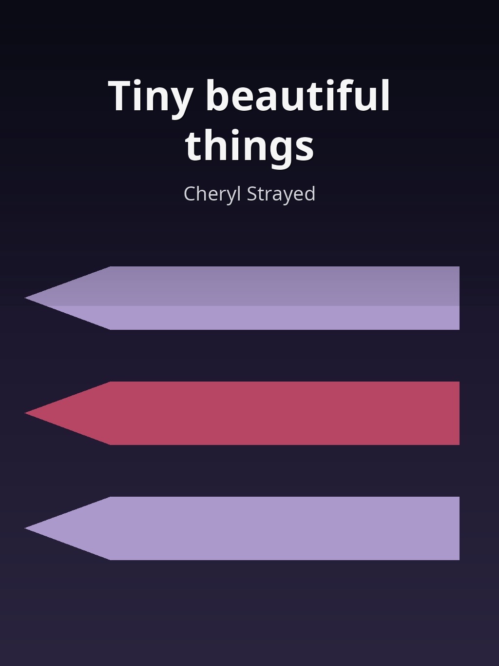 Tiny beautiful things by Cheryl Strayed book cover