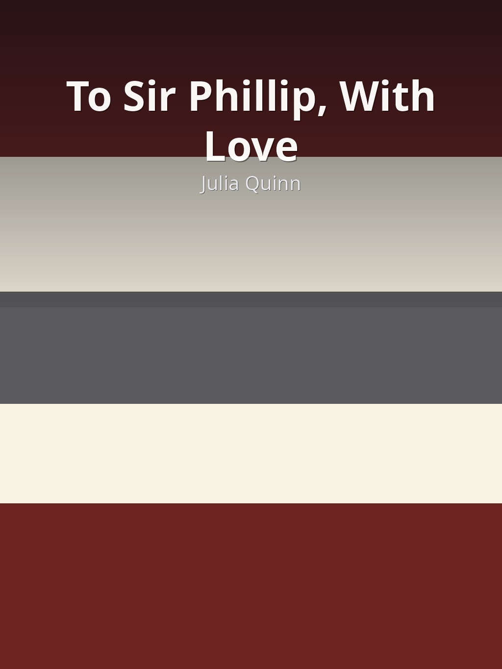 To Sir Phillip, With Love by Julia Quinn book cover