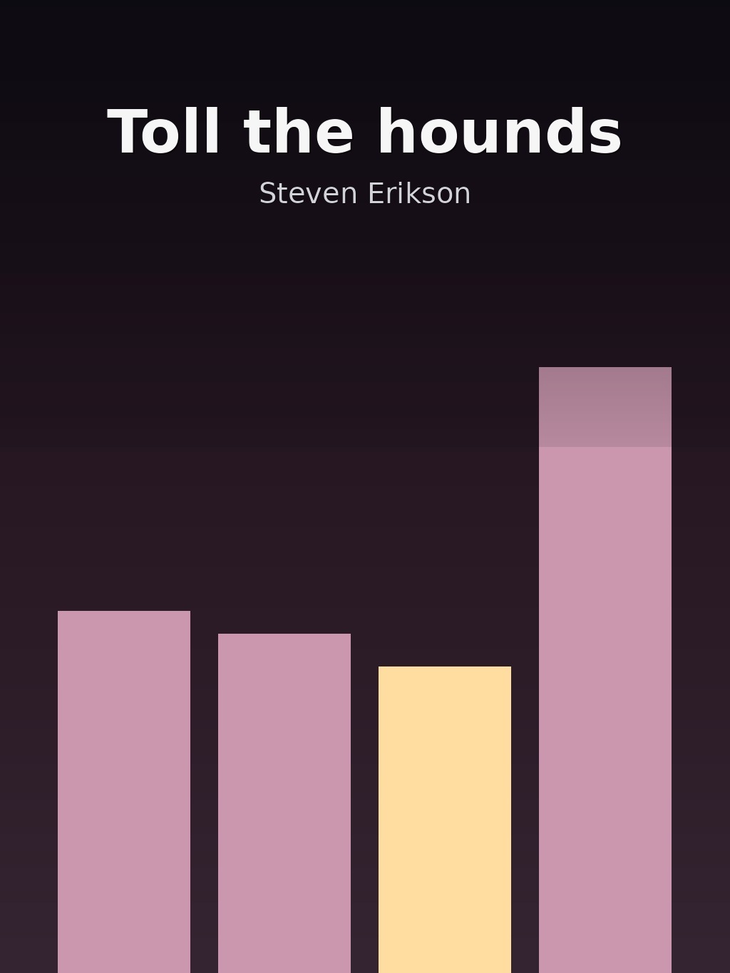 Toll the hounds by Steven Erikson book cover