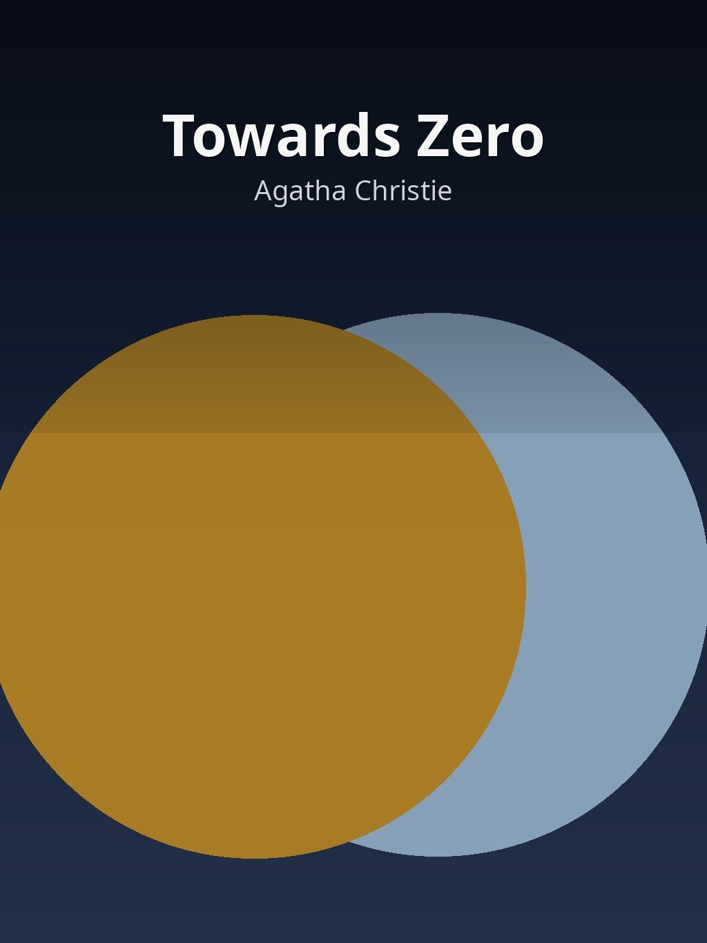 Towards Zero by Agatha Christie book cover