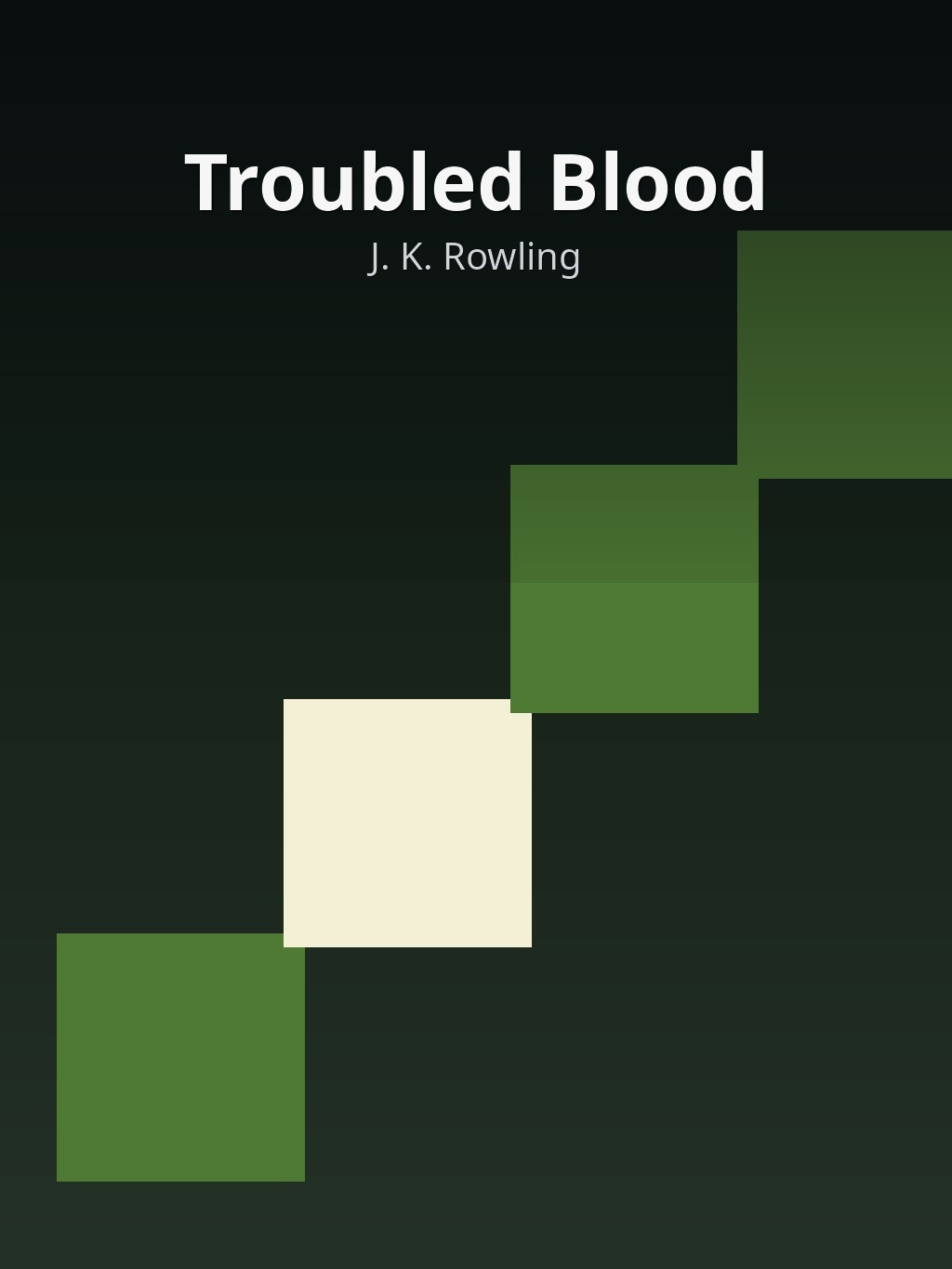 Troubled Blood by J. K. Rowling book cover
