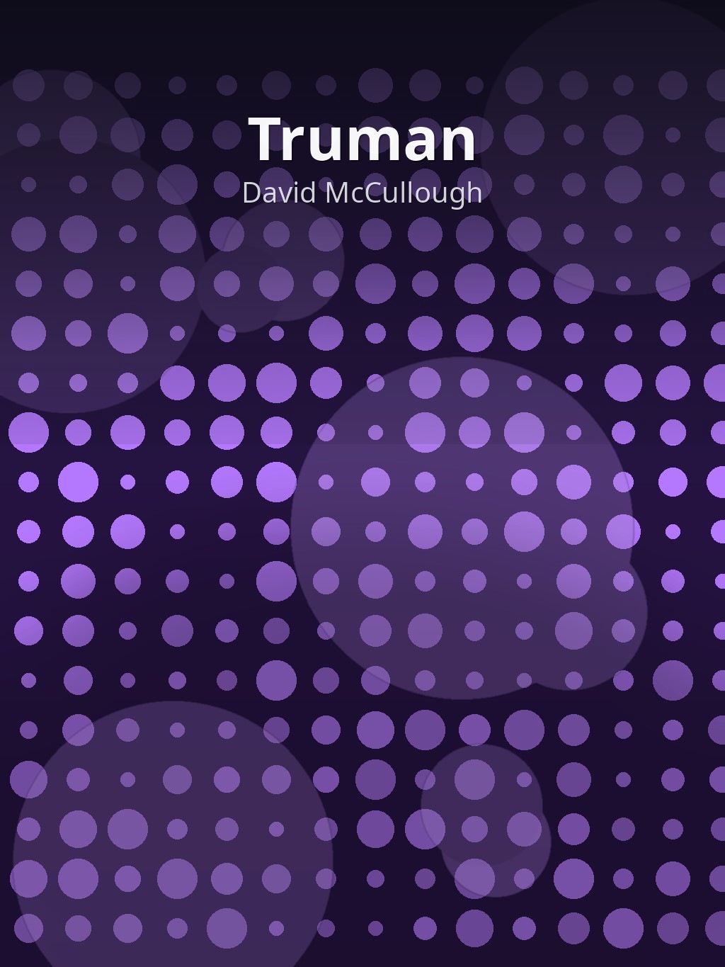 Truman by David McCullough book cover
