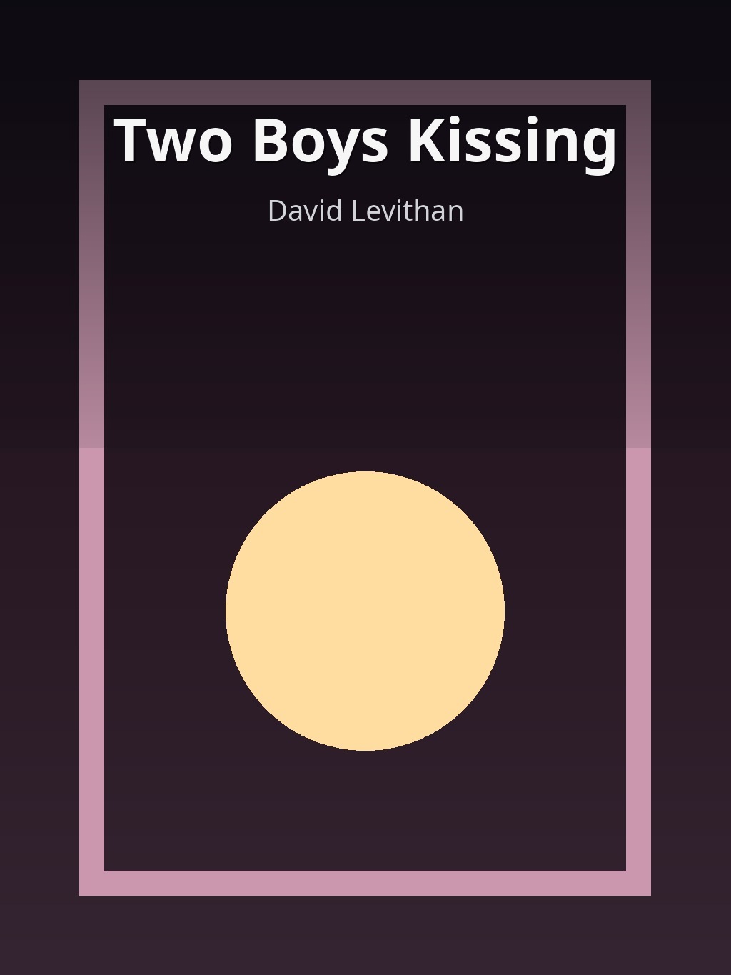 Two Boys Kissing by David Levithan book cover