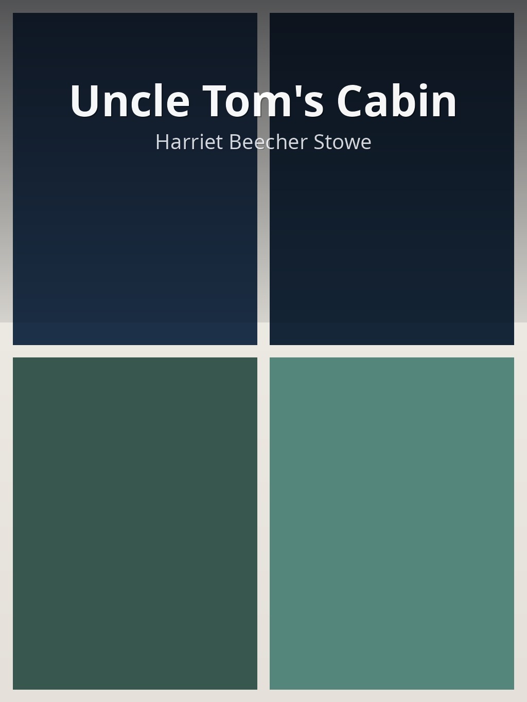 Uncle Tom's Cabin by Harriet Beecher Stowe book cover