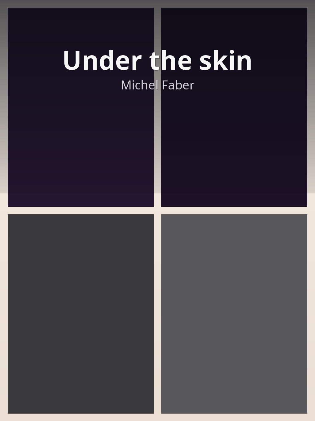 Under the skin by Michel Faber book cover