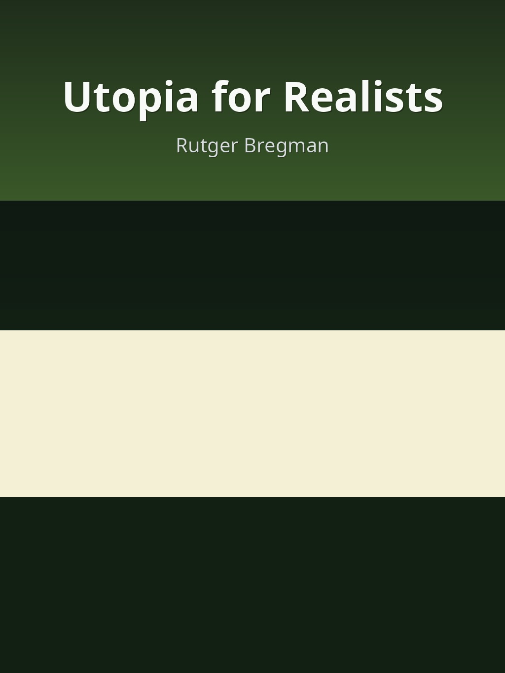 Utopia for Realists by Rutger Bregman book cover