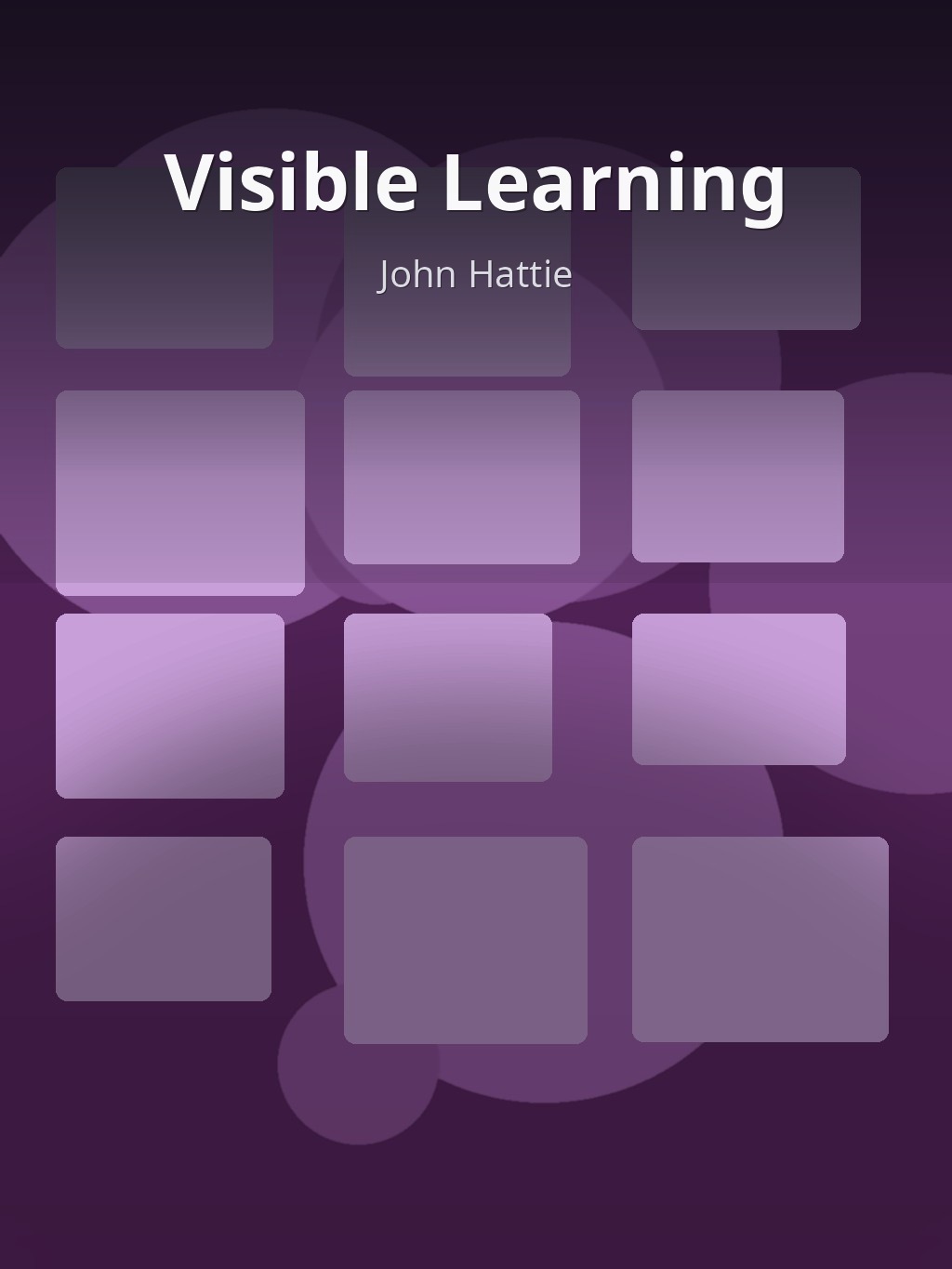 Visible Learning by John Hattie book cover