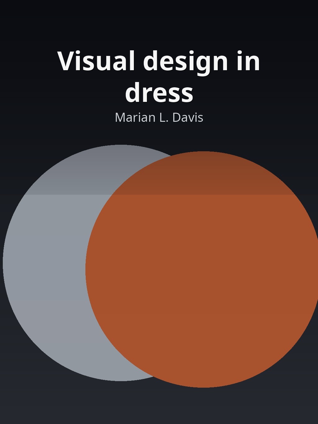 Visual design in dress by Marian L. Davis book cover