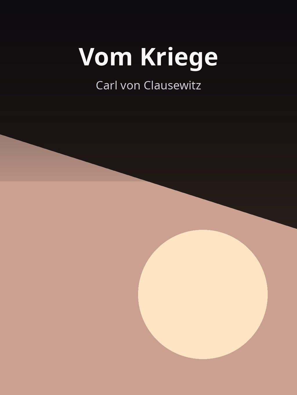 Vom Kriege by Carl von Clausewitz book cover