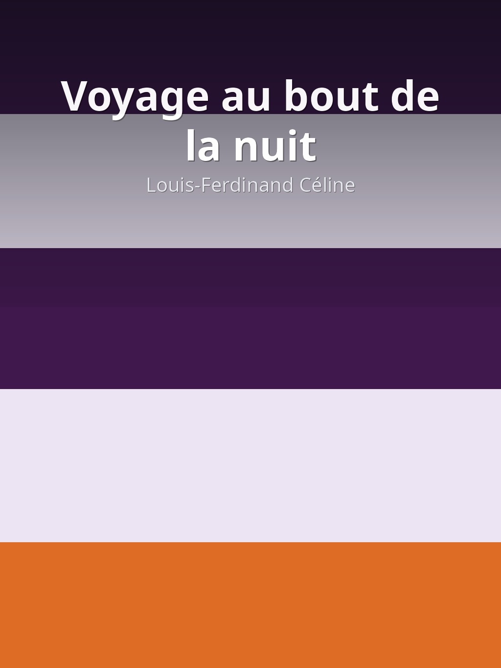 Voyage au bout de la nuit by Louis-Ferdinand Céline book cover