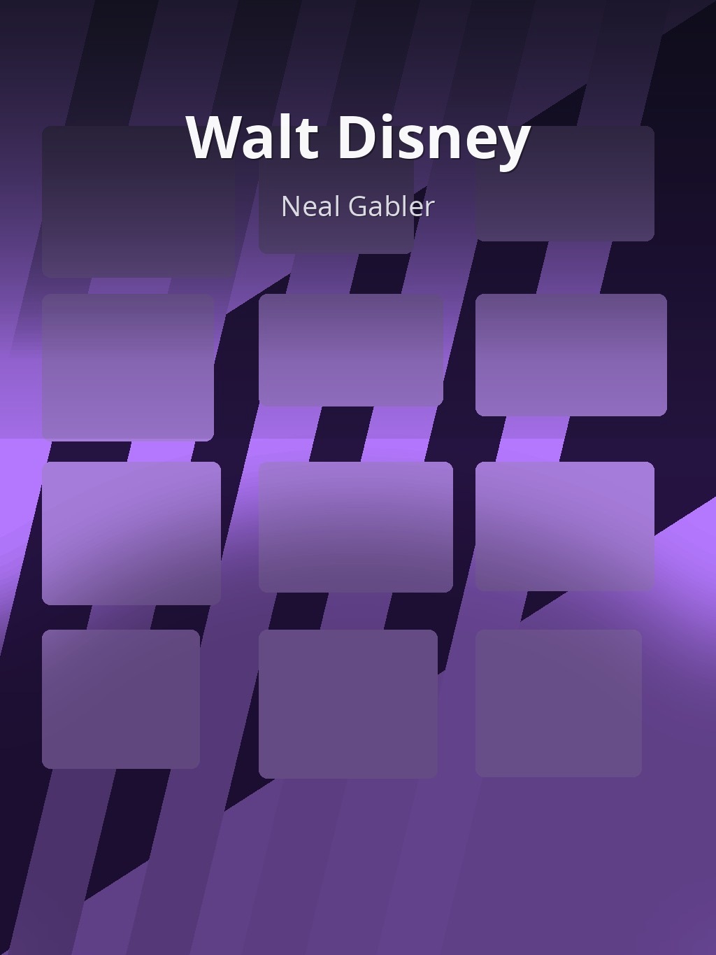 Walt Disney by Neal Gabler book cover
