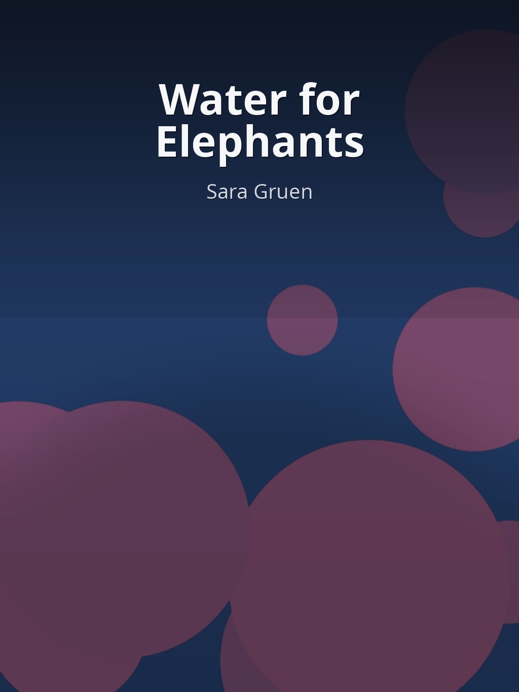 Water for Elephants by Sara Gruen book cover
