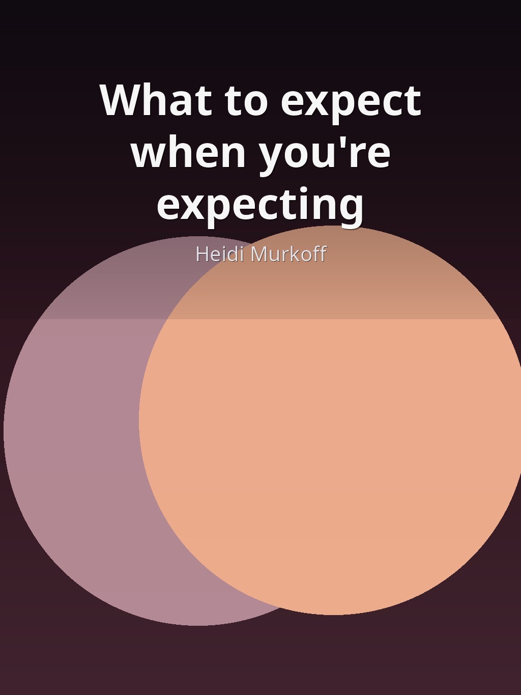 What to expect when you're expecting by Heidi Murkoff book cover