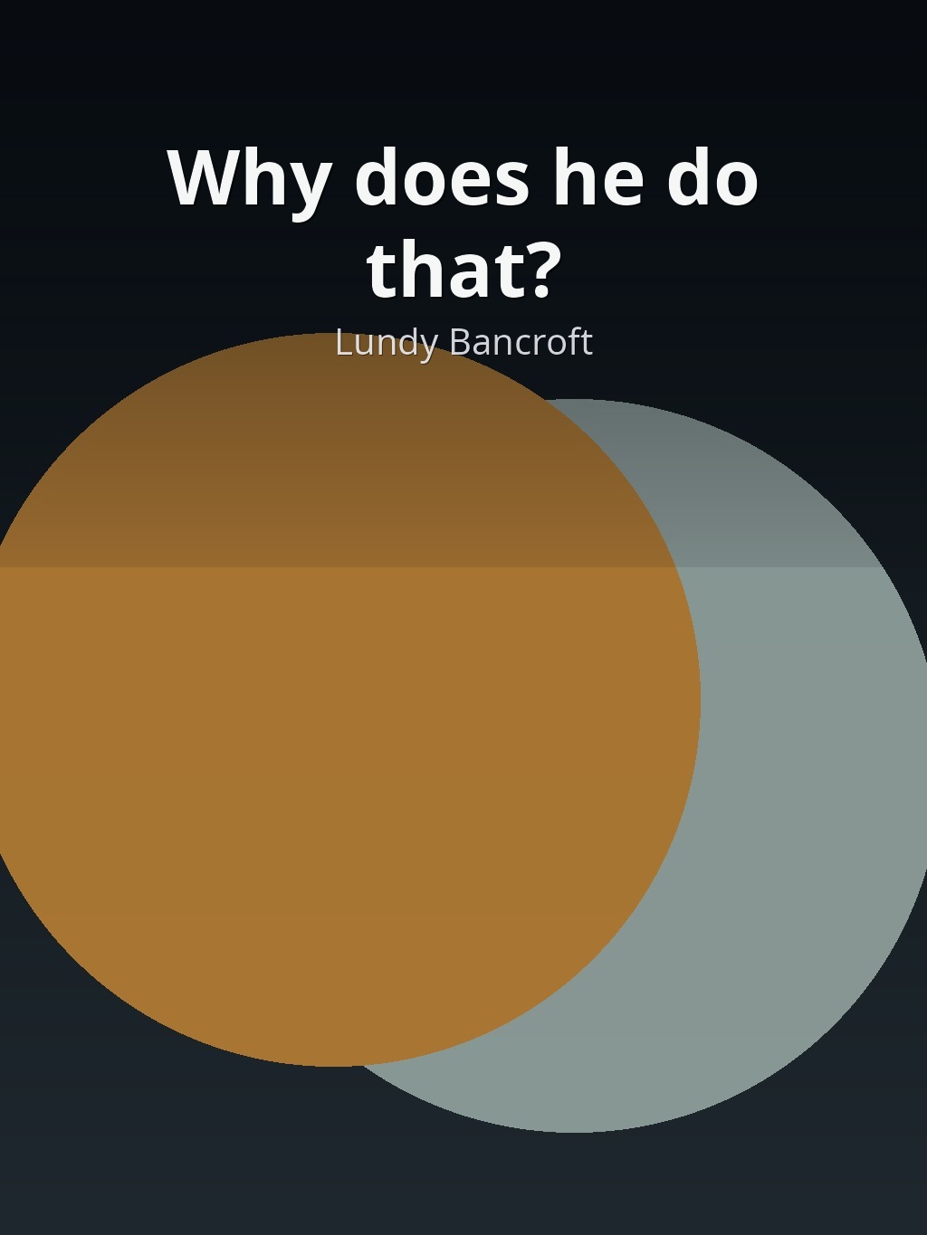 Why does he do that? by Lundy Bancroft book cover
