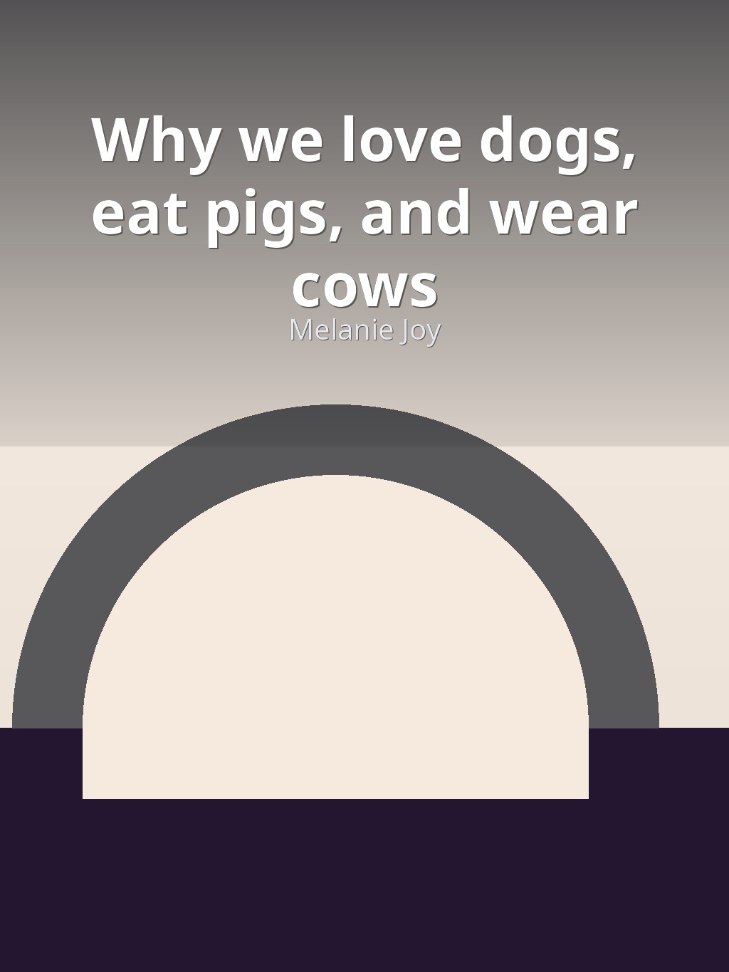 Why we love dogs, eat pigs, and wear cows by Melanie Joy book cover