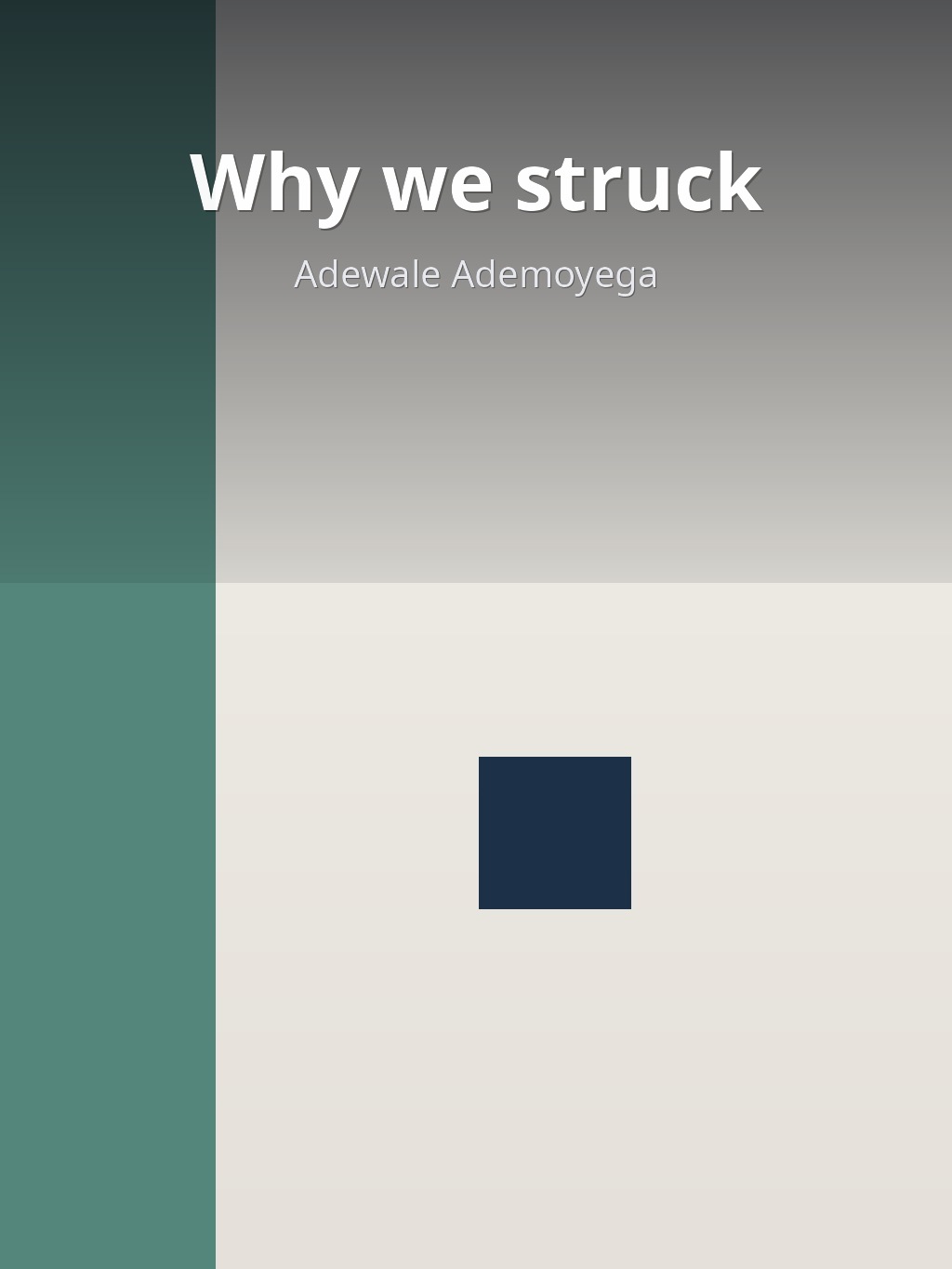 Why we struck by Adewale Ademoyega book cover