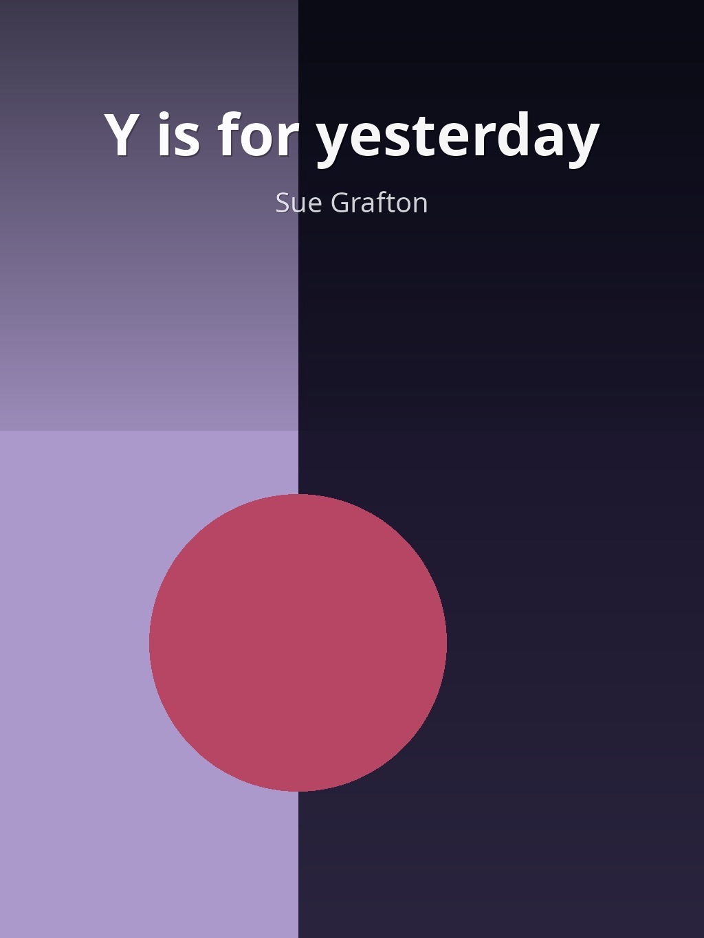 Y is for yesterday by Sue Grafton book cover