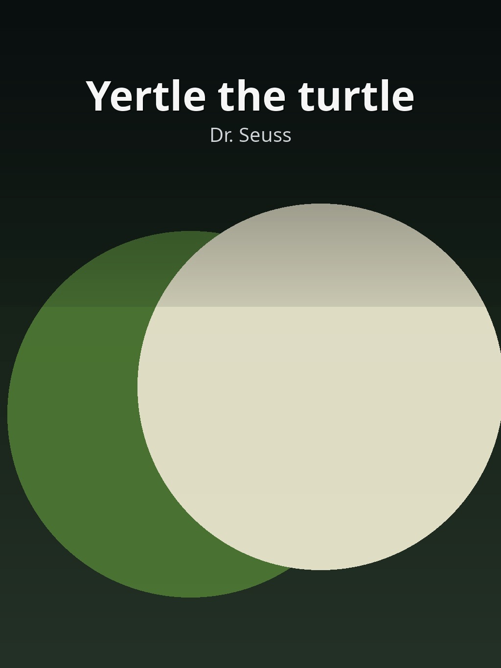 Yertle the turtle by Dr. Seuss book cover