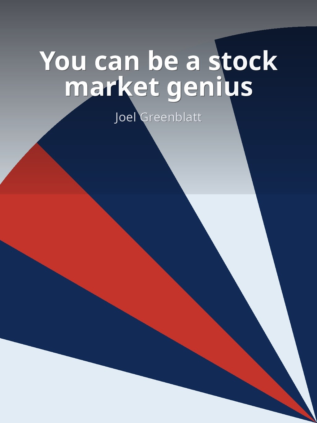You can be a stock market genius by Joel Greenblatt book cover